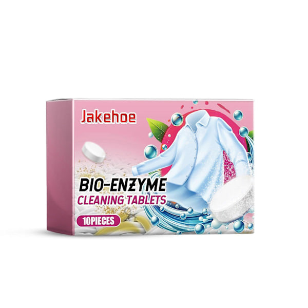 Jakehoe Kläder Dekontaminering Brustabletter Biologiskt Enzym Salt Brus Hushållskläder Dekontaminering Fläckborttagning Doft Rengöring 10PIECES