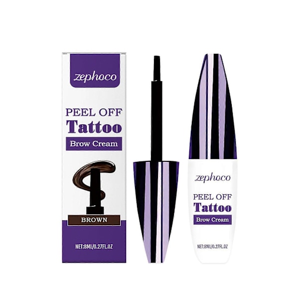 Peel Off Tattoo Ögonbrynsgel Tint - Färgad Ögonbrynslim, Vattentät Långvarig Överföringssäker, Upp till 3 Dagar - Mors Dag Sminkgåva GS Brown