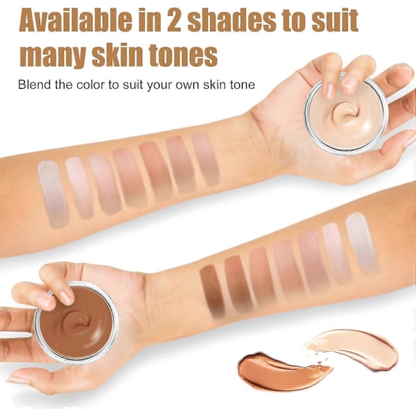 Tatuering Täcka Över Smink Vattentätt, Tatuering Concealer Full Täckning, 2 Färger Naturlig Tatuering Smink Täcka Kroppssmink för Ärr, Mörka Fläckar, S GS 1PCS