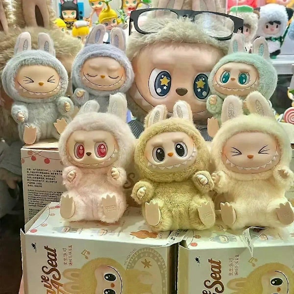 Labubu Monster Box Leksak Hjärta Plyschdocka Blind Box Modellpaket Nyckelring Gåva Bordsdekoration Barns Julklapp[D] GS 7