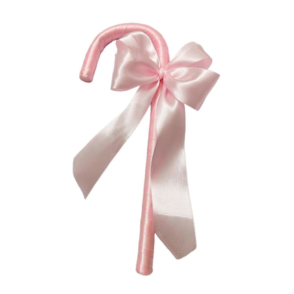 Cosplay Käpp Prop Halloween Gåstav Prop med Rosett Scenföreställning Staff Prop Dekorativ Stav för Halloween Kostym Maskerad Pink