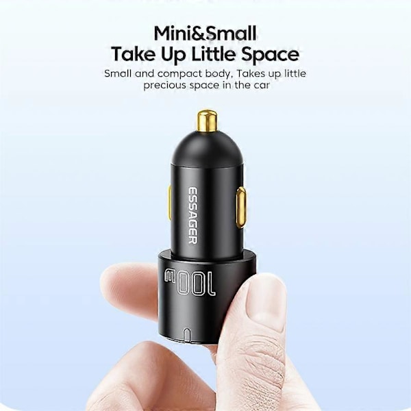 100W Snabbladdare QC 3.0 PD 3.0 Snabbladdare för iPhone Typ C USB Billaddare för Samsung Laptops Tablets Adapter GS