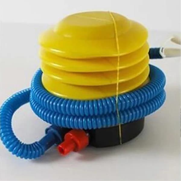 Fotdriven plastluftpump för uppblåsbara leksaker, ballonger, bollar och madrasser