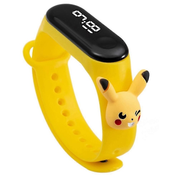 Barnklockor LED Digital Armbandsur Barn Sportklocka Gul GS