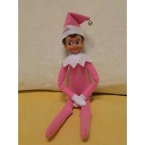 Älvdocka Juldekoration Barnpresent Överraskning Plyschleksak Helg Reindeer Alver Rosa Röda Färger_a GS Pink boy