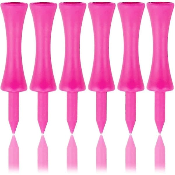 Rosa plastikk golfpegger, 59mm lange Castle golfpegger, 2-1/4 tommer rosa (100 stk)-FX-