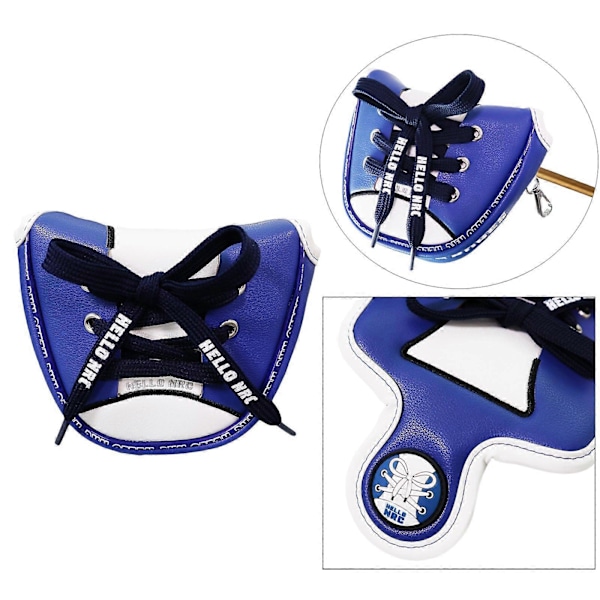 Mallet Putter Headcovers - Roliga Huvudskydd - Golf Mallet Putter Skydd Blå