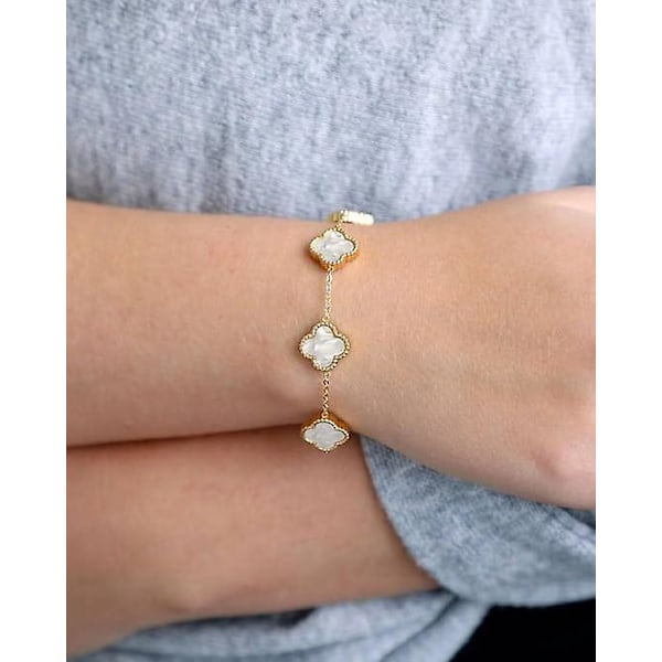 Lyckoklöver Set Halsband Hänge Örhängen Armband För Kvinnor Flickor 19k Guldpläterad Charm Söta Smycken Dam Flickor Gåva