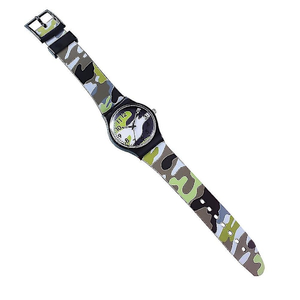 Fashionabla Barnklocka Cool Klocka Barn Kamouflageklocka Justerbar Barnklocka Justerbar Barnklocka - q38 GS