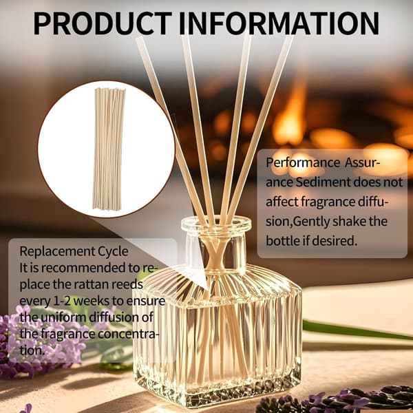 300 stk. Rørpinde til Diffusere, Erstatningspinde til Diffusere, Duftpinde, Base Refills til Kontordiffusere og Hjem (03cm*18cm)