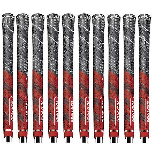 10 st Golf Pride MCC PLUS 4 Golfgrepp Standardstorlek red