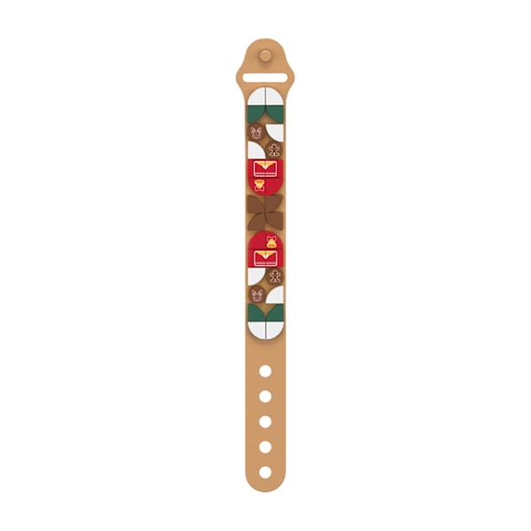 Jul-tema Barn Byggkloss Armband Personliga Punkt Konstruktionsleksaker Present till Födelsedagar Red