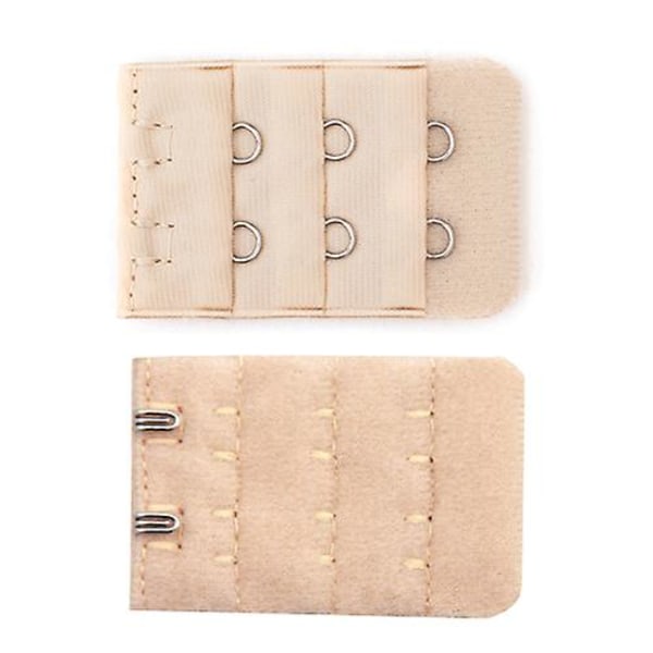 5 st 3 Rader 2 Krokar BH Förlängare Spänne Rem Kvinnor BH Rem Förlängare Tillbehör Beige