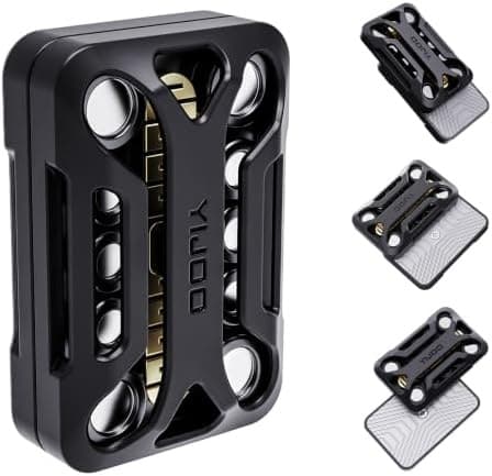 Magnetisk metall Fidget Slider uthulet mekanisk EDC skyteblokk Black