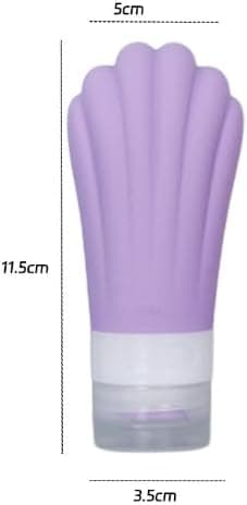 3 st läckagesäkra klämbara reseflaskor i silikon, påfyllningsbara flaskor, små tomma reseflaskor för schampo, balsam, lotion