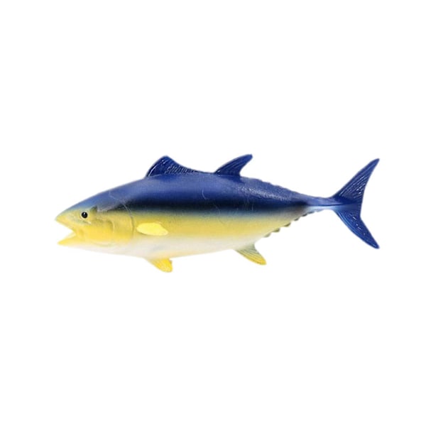 Blåfenad tonfisk Figur Form Solid Modell Pedagogisk Leksak Simulering Marin Liv Fiskfigurer Modell Leksak Barnleksak Dark Blue