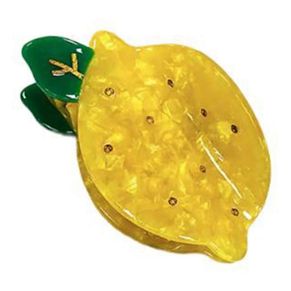 Hårklämma för kvinnor med fruktmotiv, fransk käkklämma för lockigt/fint hår, söt hårprydnad för flickor Banana 10.5cm