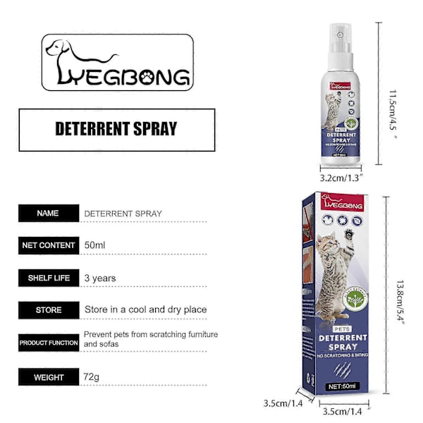 2 st Kattspray Avskräckande, Bitter Träningshjälp Katt & Reptåligt Möbelskydd För Att Hålla Borta - Inomhus Och Utomhus GS