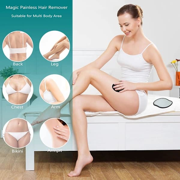 Nano Krystal Epilator Smertefri Hårfjerner Sort