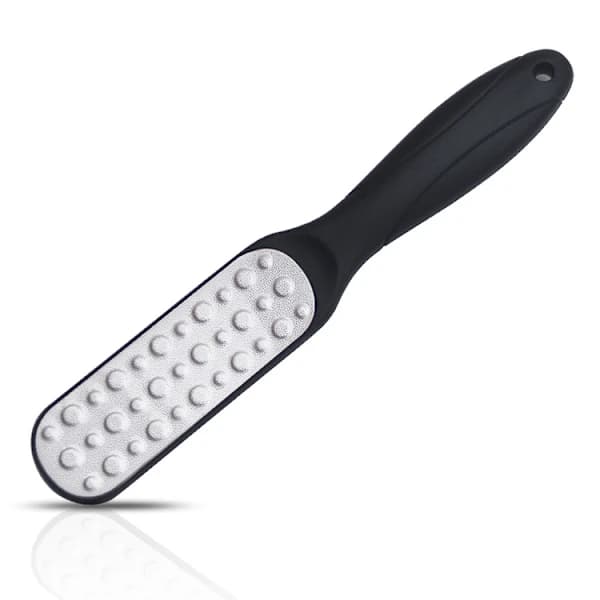 Fodfil i rustfrit stål, sort