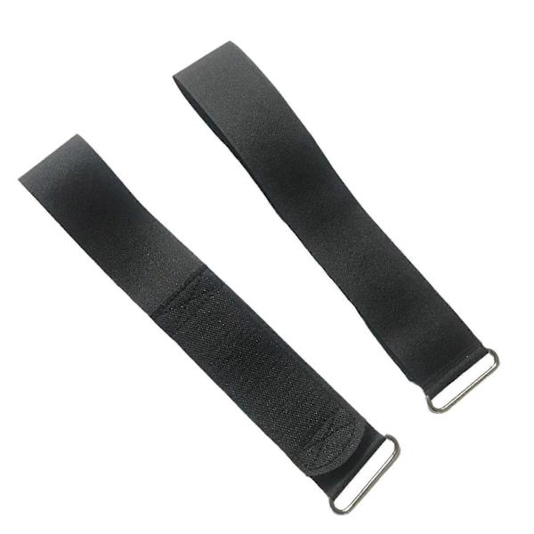 2x Kuntopyörän poljinhihnat Soutulaitteen poljinhihnat Universaalit säädettävät jalkaharjoitteluun kuntoilulaitteiden lisävarusteet Black 48cm