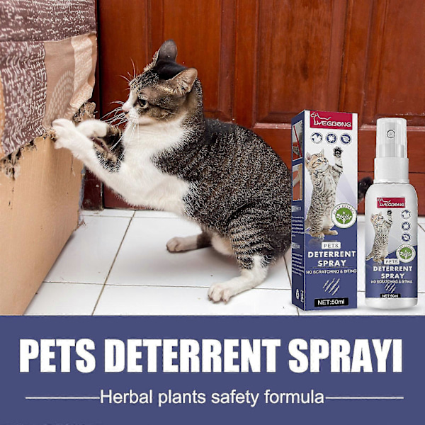 2 st Kattspray Avskräckande, Bitter Träningshjälp Katt & Reptåligt Möbelskydd För Att Hålla Borta - Inomhus Och Utomhus GS