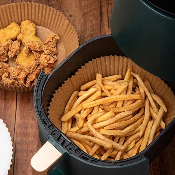 100 stk. Airfryer Bagepapir Liners - Airfryer Liners white