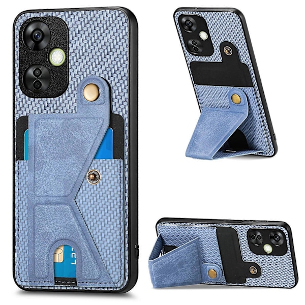 Hiilikuitulompakkokotelo OnePlus Nord CE 3 Lite GS -puhelimelle Blue
