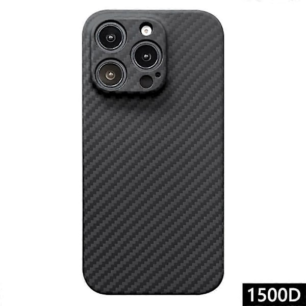 iPhone 16 Pro Kuori 1500D Karkea Tekstuuri Aramidikuitu Puhelinkotelo Tarkka Leikkaus - Musta GS