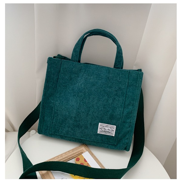 Manchesterväskor Casual Dam Axelväska Retro Konst Canvas Crossbody Väskor för Kvinnor 2022 Bomull Dragkedja Handväskor Lyx Designer, 1st-grön GS