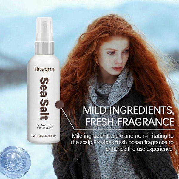 Hoegoa Havssalt Torrshampoo Spray Lazy Man Fluffy Hårgel Uppfriskande Avfettande Hår Leave-In Styling Torrshampoo 100Ml