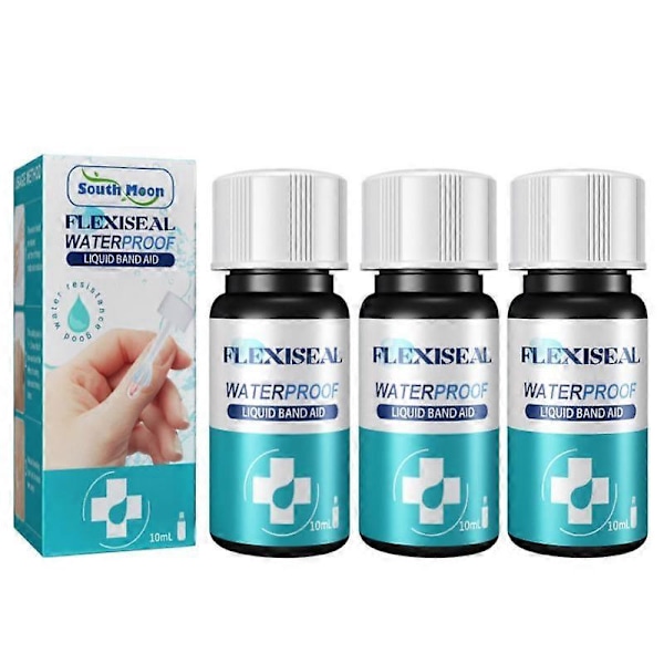 Hengittävä ja vedenpitävä haavanparannusgeeli nestemäinen sidos haavalaastari nestemäinen laastari spray haavan hemostaattinen liima 3pcs