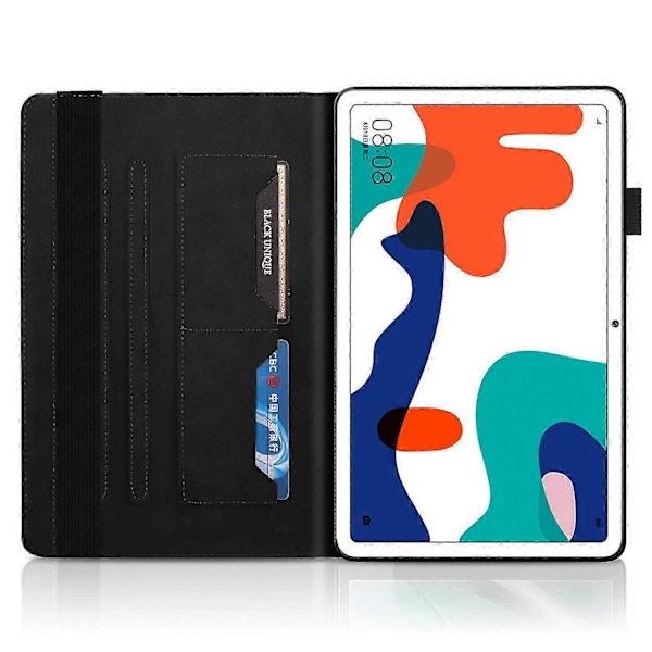 Huawei MatePad 10.4 tuuman Life Tree -sarjan vaakasuuntainen nahkakotelo pidikkeellä, korttipaikoilla ja kynäpaikalla