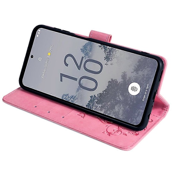 Nokia X30 5G Skal med Handledsrem Plånboksfodral Flip PU Läder Fjäril Blomma Mobilskal Multicolor Multicolor Style C