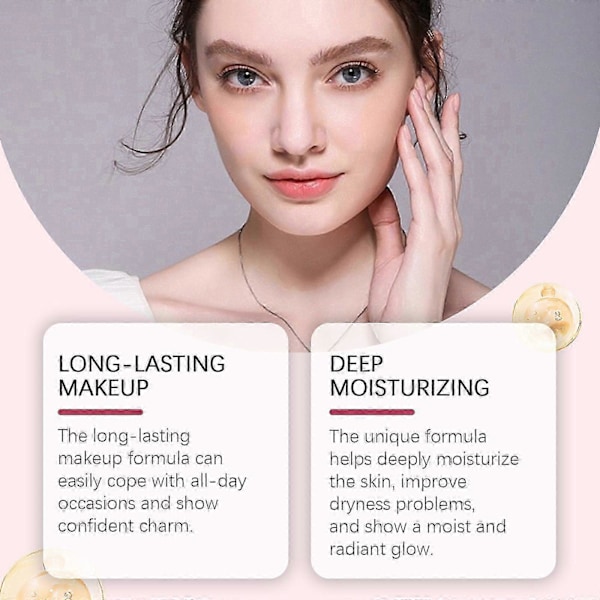 Peptidberikad Bounce Balm Foundation Concealers, Tri-Ceramidkomplex för Mogen Hy, Byggbar Medium Täckning & Linjeutjämnande natural color