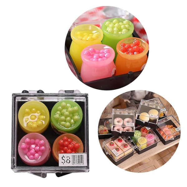 Dukkehuse Miniature Indendørs Dessert Simulationer Legetøj Miniature Legetøj Børn Dukkehuse Møbler