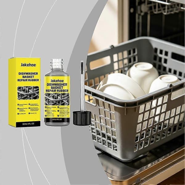 Diskmaskin Gummi Korg Reparationssats, Vit Grå Reservdelar Grå Gray 1pcs
