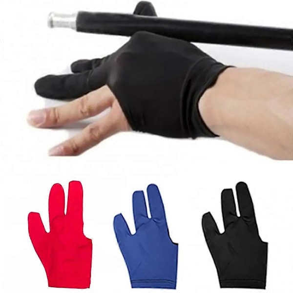 1 st Vänsterhands Snookerköhandske 3 Finger Biljardhandskar Snookerspelare Vänster Hand Högkvalitativa Biljard Fitness Tillbehör black