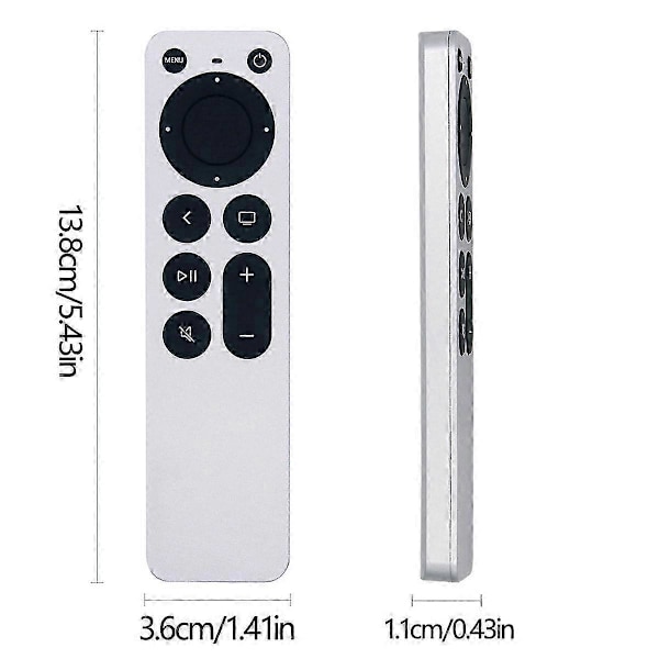 Apple TV 4K Universell Fjärrkontroll - Hög Kompatibilitet, Lång Räckvidd, Ergonomisk Design White