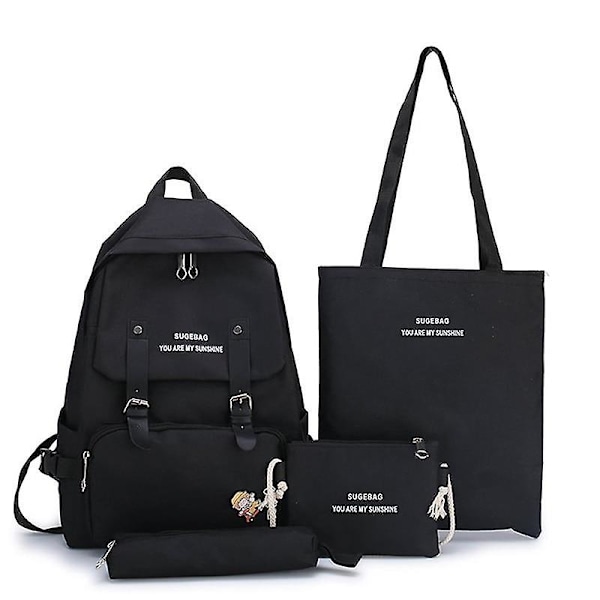 Canvas Kvinnlig Bokväska/Ryggsäck 5st/set Skolväska/ GS