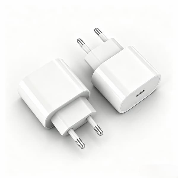 Adapter 20W - iPhone hurtiglader - Kraftig USB-C-adapter for iPhone - HVIT