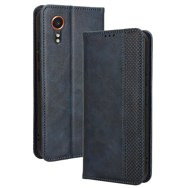Plånboksfodral för Samsung Galaxy Xcover 7 PU Läder Ställ Retro Telefonskal - Röd GS Blue Style C Samsung Galaxy Xcover