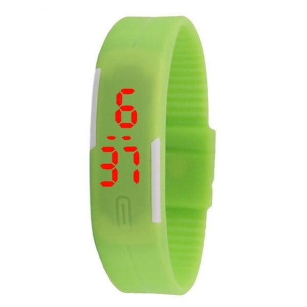 Fashionabla Barns Smartklocka LED Barnsportklocka Herr- och Damklockor för Pojkar -Q493 GS green