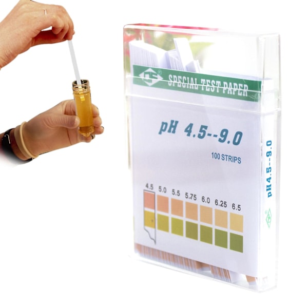 PH Testpapper 2 Färger 4.5‑9.0 Snabbtestning 100 PH Övervakningsremsor med Färgkarta för Vatten GS