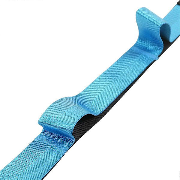Joustava joogavyö, nyloninen kuminauha, kuntoiluväline kotiin, joustavuus, pilates Blue