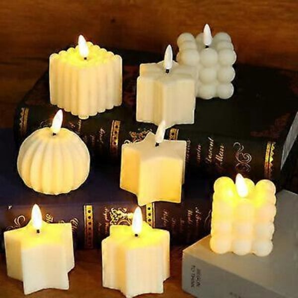 1/3 st Pumplampa Batteridriven, Flamfria Pumpljus Dot Cube 3 PCS