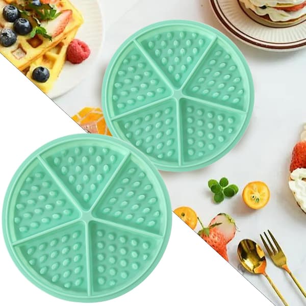 Vaffelform - Non-stick bagepladeform | Cookie Chokolade Maker, Non-stick bagepladeform, Vaffeljern Silikoneform til Mint Green