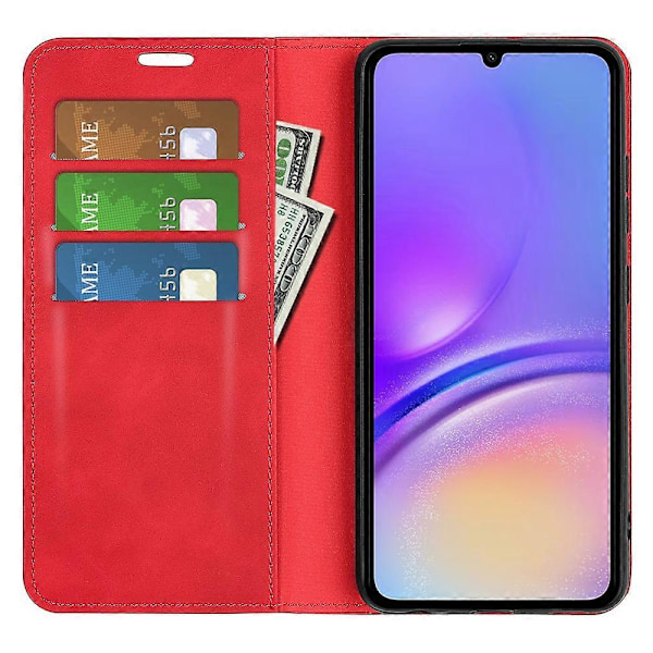 Kotelo Samsung Galaxy A06:lle, Skin-Touch nahkalompakkokotelo