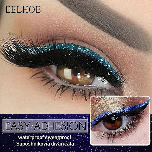 Ögonfransar Eyeliner Självhäftande Lösögonfransar Mjuka Naturliga Lockiga Tjocka Lösögonfransar Eyeliner