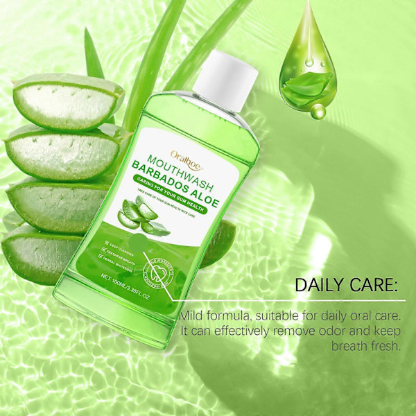 Oralhoe Aloe Fresh Suuvesi Mieto Puhdistus Hampaat Aloe Tuoksu Raikas Suuvesi 100Ml